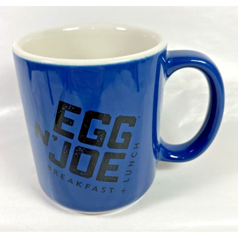 Egg n Joe Coffee Blue Mug Northwest Lodge Blend Boyds Coffee Tuxton